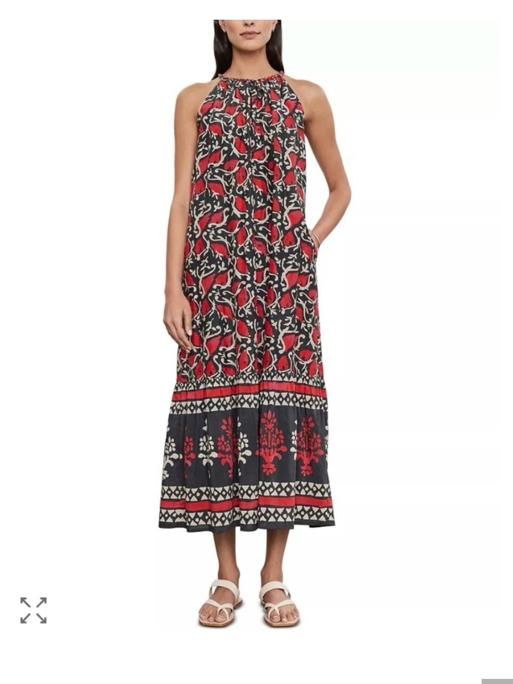 Velvet by Graham & Spencer Ghita Silk Blend Maxi Dress, Size M